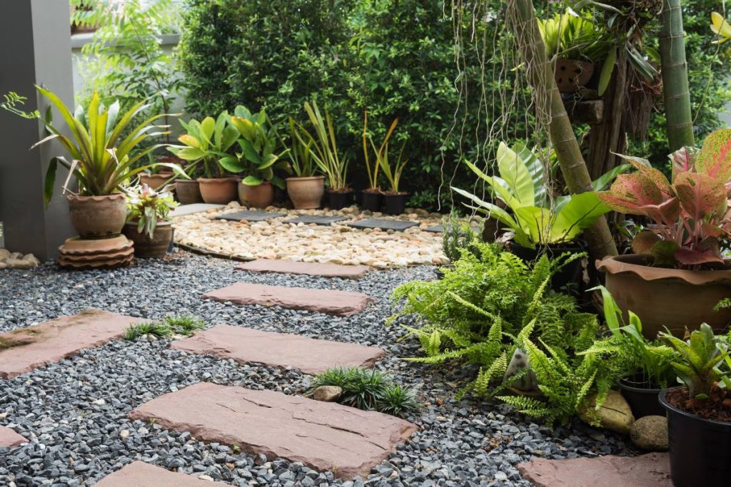 Hardscaping in front yard